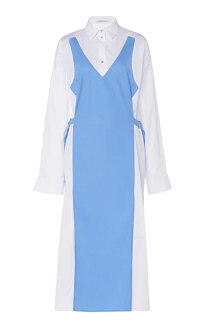 Boyarovskaya Dual-cotton Shirt Dress In Multi