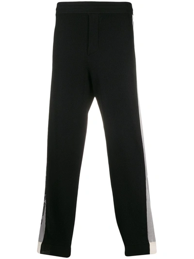 Kenzo Contrast Panel Track Trousers In Black