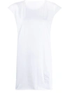 Rick Owens Drkshdw Longline Crew Neck T-shirt In White