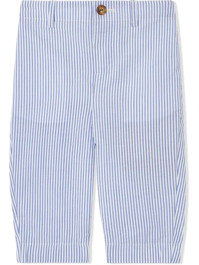 Burberry Babies' Striped Tailored Trousers In Blu