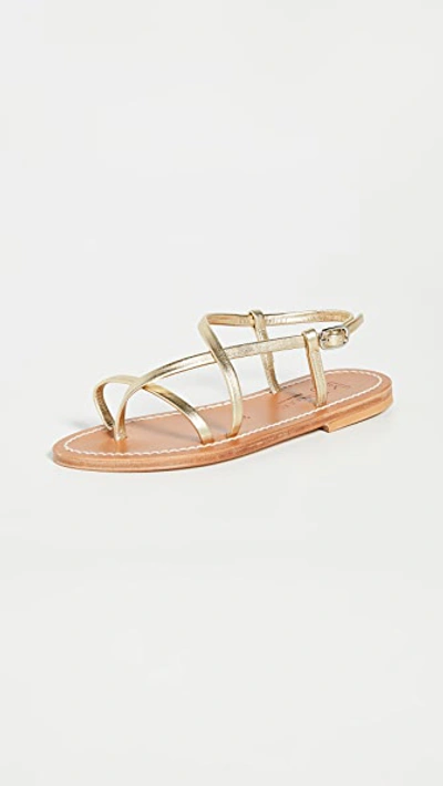 Kjacques Muse Sandals In Lame Platine