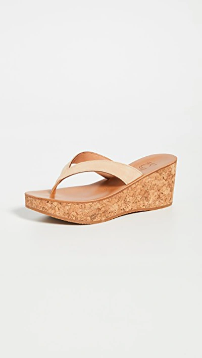 Kjacques Diorite Thong Wedges In Velours Sultan