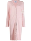 Thom Browne 4-bar Stripe Cardi-coat In Pink