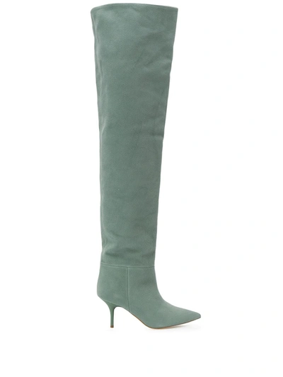 Yeezy 70 Thigh High Boots In Green