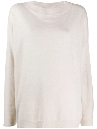 Brunello Cucinelli Oversized Jumper In Neutrals