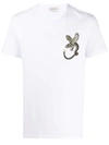 Alexander Mcqueen Dragon Patch T-shirt In White