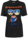 Dsquared2 Logo Print Short Sleeve T-shirt In Black