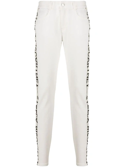 Stella Mccartney Logo Tape Skinny Jeans In White