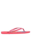 Ea7 Flip Flops In Fuchsia