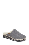 Toni Pons Mysen Faux Fur Lined Espadrille Slipper In Grey Fabric