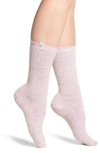 Ugg Ribbed Crew Socks In Dusk