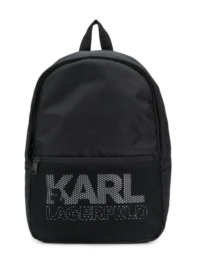 Karl Lagerfeld Kids' Karl Rucksack In Black