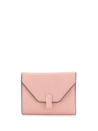 Valextra Iside Bi-fold Wallet In Pink