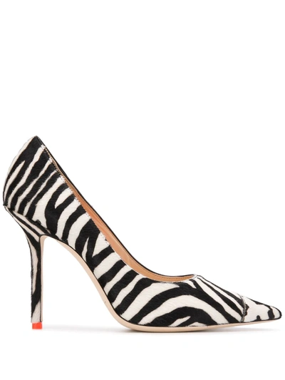 Jimmy Choo Love 100mm Zebra Print Pumps In Black