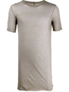 Rick Owens Sheer Longline T-shirt In Grey