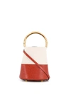 Marni Two-tone Pannier Bucket Bag In Red