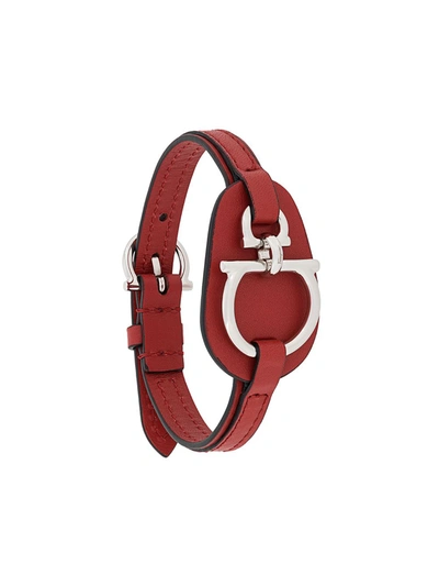 Ferragamo Gancini Adjustable Bracelet In Red