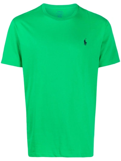 Polo Ralph Lauren Logo-embroidered Crew Neck T-shirt In Green