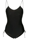 Oseree Metallic Trim Swimsuit In Black