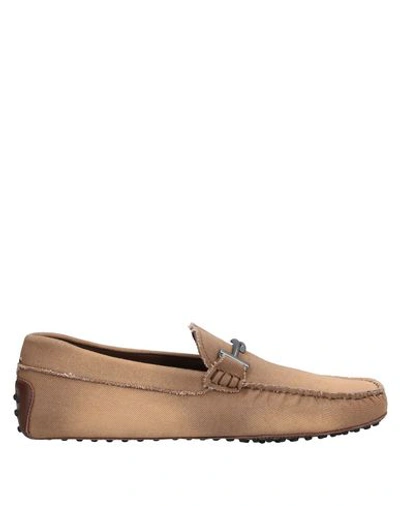 Tod's Loafers In Khaki