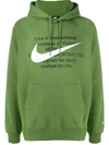 Nike Sportswear Swoosh Hooded Sweatshirt In Green