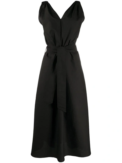 Brunello Cucinelli Belted Maxi Dress In Black