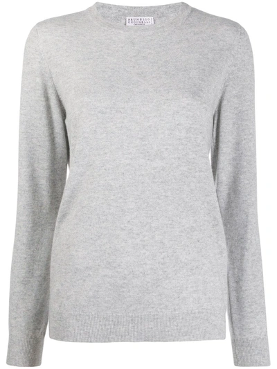 Brunello Cucinelli Relaxed Cashmere Jumper In Ciottolo