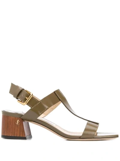 Jimmy Choo Jin 45mm Sandals In Green