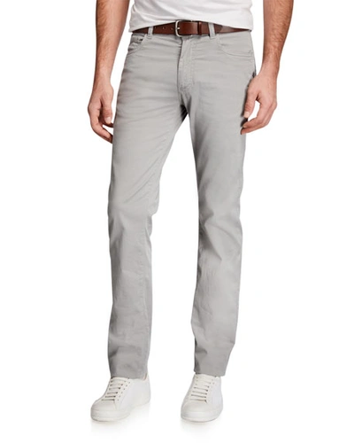 Canali Men's 5-pocket Straight-leg Pants In Gray