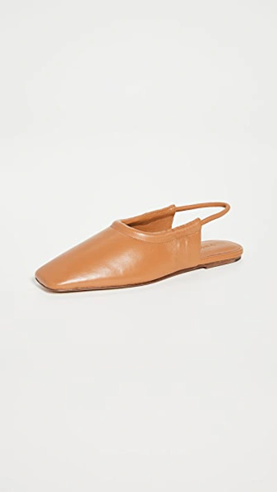 Vince Cadya Square Toe Slingback Flat In Tan