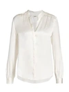 L Agence Bianca Silk Charmeuse Button-down Blouse In Ivory