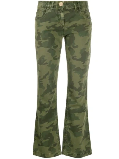 Balmain Camouflage-print High-rise Straight-leg Jeans