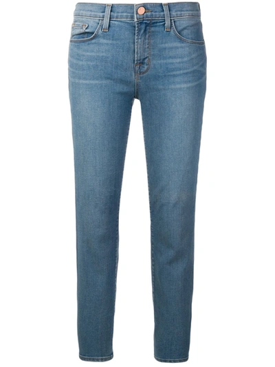 J Brand Maria Slim-fit Skinny High-rise Jeans In Blue