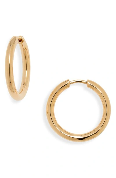 Tom Wood Medium Classic Hoop Earrings In 925 Silver/9k Gold