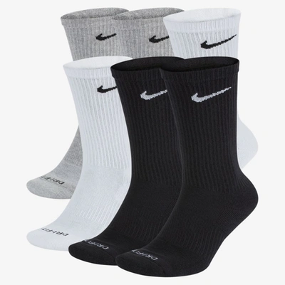 Nike Everyday Plus Cushion Crew Training Socks (6 Pair) In Multi-color