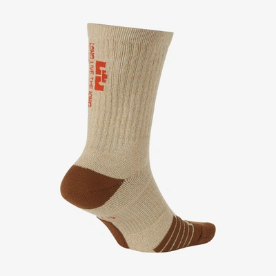 Nike Lebron  Elite Crew Basketball Socks In Cream