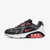 Nike Air Max 200 Shoe In Thunder Grey,black,wolf Grey,hot Punch
