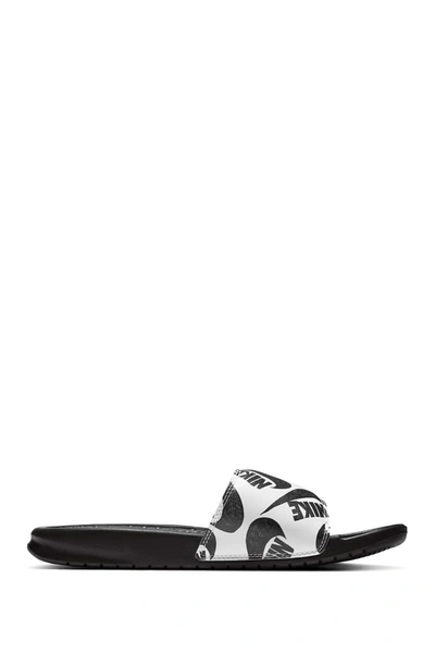 Nike Benassi Jdi Slide Sandal In Black/black/white
