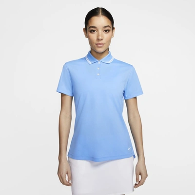 Nike Dri-fit Victory Women's Golf Polo In University Blue,white,white