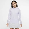 Nike Dri-fit Uv Victory Womens Long-sleeve 1/2-zip Golf Top In Purple