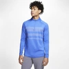 Nike Dri-fit Vapor Mens 1/2-zip Golf Top In Blue