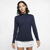 Nike Dri-fit Uv Victory Womens Long-sleeve 1/2-zip Golf Top In Blue