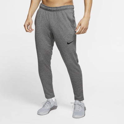 Nike Men's Dri-fit Fleece Training Pants In Charcoal Heather,black