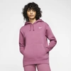 Nike Sportswear Essential Fleece Hoodie In Purple