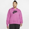 Nike Sportswear Icon Clash Women's Fleece Hoodie (plus Size) (cosmic Fuchsia) - Clearance Sale