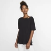 Nike Women's  Yoga Short-sleeve Top In Black
