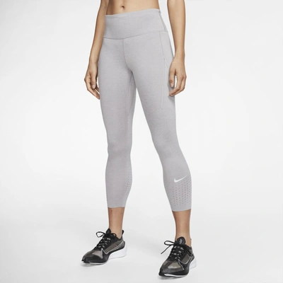 Nike Epic Luxe Women's Running Crop Leggings (atmosphere Grey) - Clearance Sale In Atmosphere Grey,vast Grey,heather