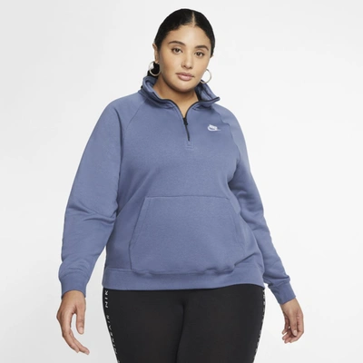 ☆NIKE☆Nike Sportswear Essential Women's (Plus Size) Nike Sportswear Essential Women's 1/4-zip Fleece Top (plus