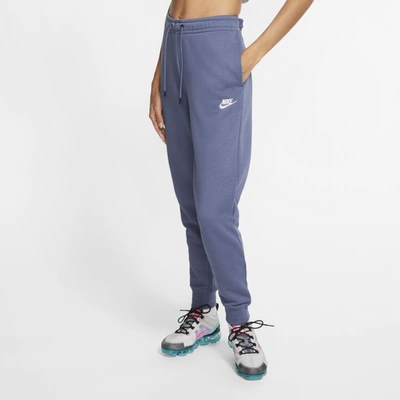 Nike Sportswear Essential Women's Fleece Pants In Diffused Blue/white