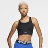 Nike Swoosh Women's Medium-support 1-piece Pad Pocket Sports Bra In Black,black,black,white